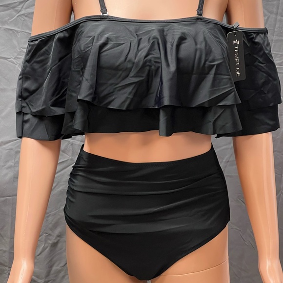 Black high waisted Bikini “tempt me” brand new with tags. - Picture 9 of 12